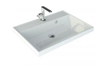 Тумба подвесная Style Line Стокгольм 60, Classic 60, (2 ящ.) PUSH + Умывальник Andrea Classic 600x450x154