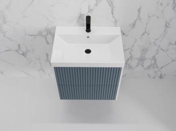 Тумба подвесная Style Line Стокгольм 60, Classic 60, (2 ящ.) PUSH + Умывальник Andrea Classic 600x450x154