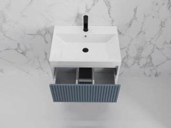 Тумба подвесная Style Line Стокгольм 60, Classic 60, (2 ящ.) PUSH + Умывальник Andrea Classic 600x450x154