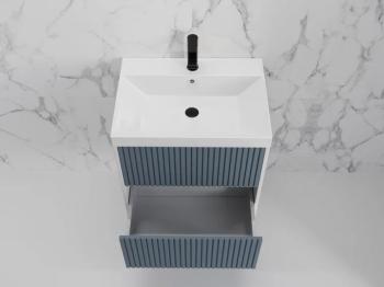 Тумба подвесная Style Line Стокгольм 60, Classic 60, (2 ящ.) PUSH + Умывальник Andrea Classic 600x450x154