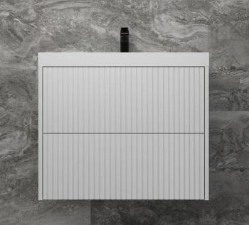 Тумба подвесная Style Line Стокгольм 70, Classic 70, (2 ящ.) PUSH + Умывальник Andrea Classic 700x450x154