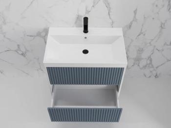 Тумба подвесная Style Line Стокгольм 70, Classic 70, (2 ящ.) PUSH + Умывальник Andrea Classic 700x450x154