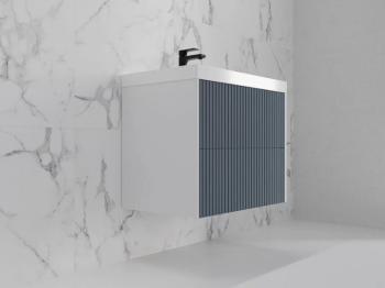 Тумба подвесная Style Line Стокгольм 70, Classic 70, (2 ящ.) PUSH + Умывальник Andrea Classic 700x450x154