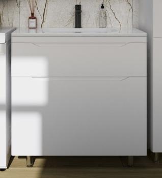 Тумба напольная Style Line Марелла 80 (2 ящ.) + Умывальник Марелла Люкс 800х400