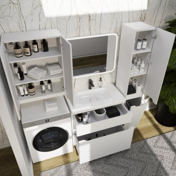 Тумба напольная Style Line Марелла 80 (2 ящ.) + Умывальник Марелла Люкс 800х400