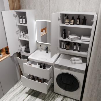 Тумба подвесная Style Line Марелла 60 (2 ящ.) + Умывальник Марелла Люкс 600х400