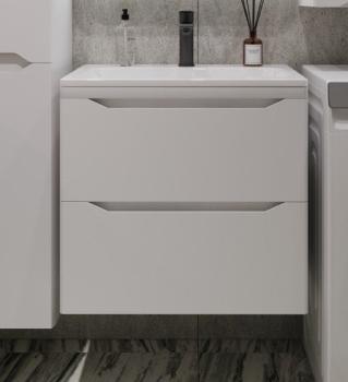 Тумба подвесная Style Line Марелла 60 (2 ящ.) + Умывальник Марелла Люкс 600х400