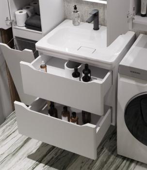 Тумба подвесная Style Line Марелла 70 (2 ящ.) + Умывальник Марелла Люкс 700х400