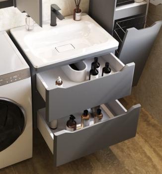 Тумба подвесная Style Line Марелла 70 (2 ящ.) + Умывальник Марелла Люкс 700х400