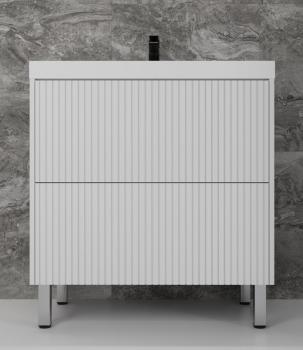 Тумба напольная Style Line Стокгольм 80 (2 ящ.) + Умывальник Andrea Classic 800x450x154