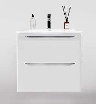 Тумба подвесная Style Line Марелла 60 (2 ящ.) + Умывальник Марелла Люкс 600х400