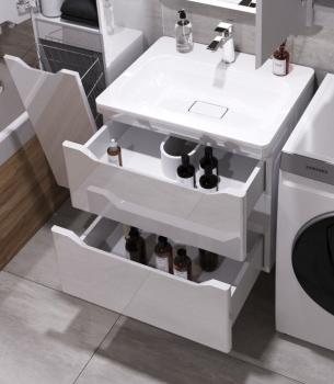 Тумба подвесная Style Line Марелла 60 (2 ящ.) + Умывальник Марелла Люкс 600х400