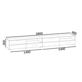 Тумба под ТВ СВК Ларго 1,4 + Ларго 1,4