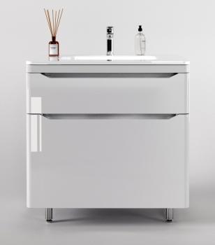 Тумба напольная Style Line Марелла 80 (2 ящ.) + Умывальник Марелла Люкс 800х400