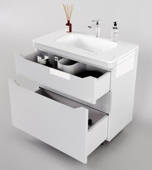 Тумба напольная Style Line Марелла 90 (2 ящ.) + Умывальник Марелла Люкс 900х400