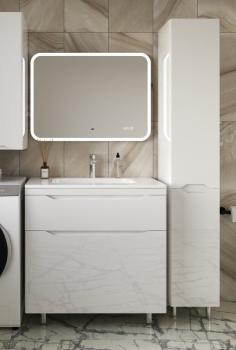 Тумба напольная Style Line Марелла 90 (2 ящ.) + Умывальник Марелла Люкс 900х400