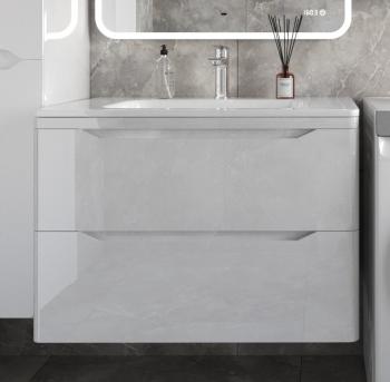 Тумба подвесная Style Line Марелла 80 (2 ящ.) + Умывальник Марелла Люкс 800х400