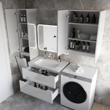 Тумба подвесная Style Line Марелла 90 (2 ящ.) + Умывальник Марелла Люкс 900х400