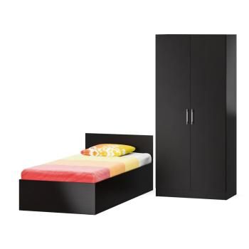 Кровать с ящиками СВК 0900 + Шкаф 2-х створчатый Стандарт