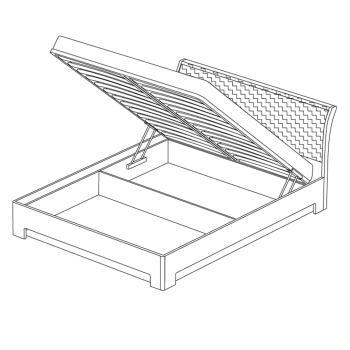 Кровать-3 с подъемным ортопедическим основанием Кураж Парма 1800