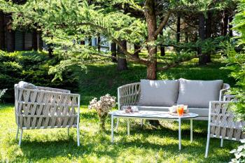 Лаунж-зона 4-местная плетеная из роупа (веревки) 4sis Диего