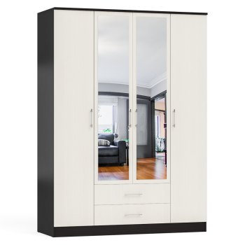 Спальня СВК Фиеста № 2 Кровать 0900 + Тумба + Шкаф 4-х створчатый