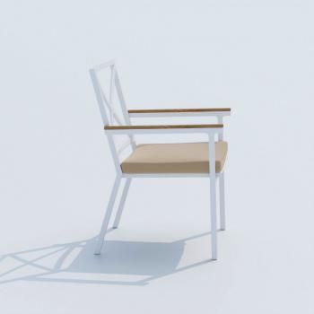 Обеденная группа Ideal Patio TELLA FESTA - стол тик 200/каркас белый