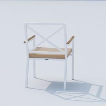 Обеденная группа Ideal Patio TELLA FESTA - стол тик 200/каркас белый