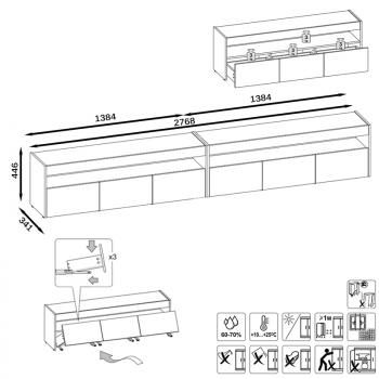 Тумба под ТВ Mobi 13.272 + 13.272