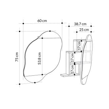 Шкаф настенный LEVE CLOUD STORAGE WALL MIRROR