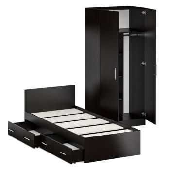 Кровать с ящиками СВК 0900 + Шкаф 2-х створчатый Стандарт