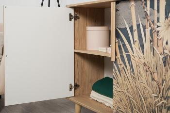 Комод Моби Току 16.230.04 Гикори Рокфорд Натуральный KO86 PW Белый PE шагрень