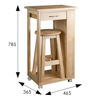 Тумба с табуретом Мебелик