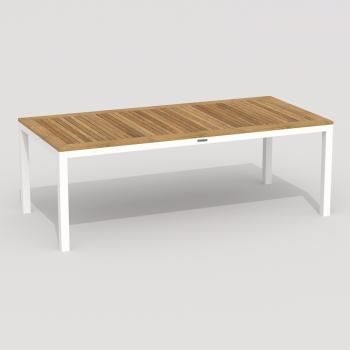 Обеденная группа Ideal Patio TELLA ALBA - стол тик 220/каркас белый