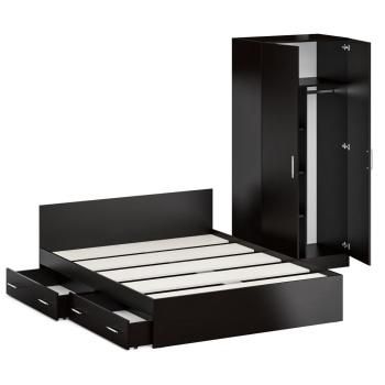 Кровать с ящиками СВК 1600 + Шкаф 2-х створчатый Стандарт