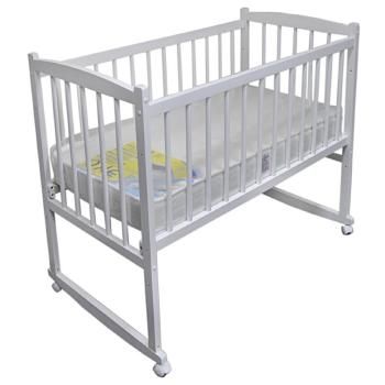 Детская кроватка колесо-качалка Массив Беби-1