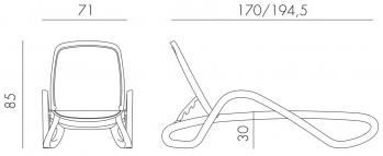 Шезлонг-лежак ReeHouse Nardi Alfa