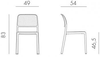 Стул пластиковый ReeHouse Bora Bistrot