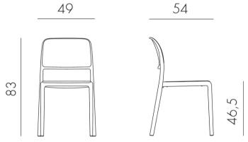 Стул пластиковый Nardi Riva