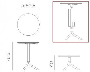 Стол пластиковый обеденный ReeHouse Spritz