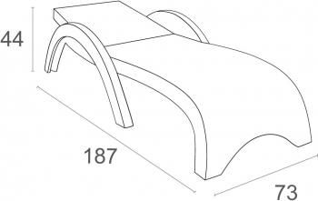 Шезлонг пластиковый с матрасом ReeHouse GS 1009 (Fiji)