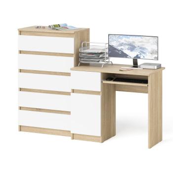 Дуб Сонома/Белый