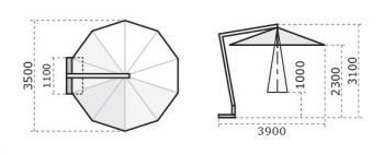 Чехол для хранения уличных зонтов ReeHouse Accessori Standart 2020/3030/3040/3535/3500