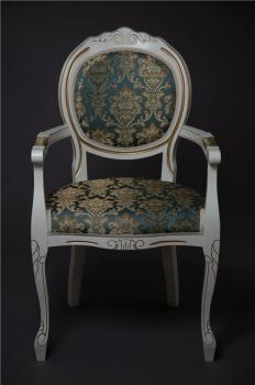 1013+патина золото/ткань Андрис бирюза Вензель/слоновая кость