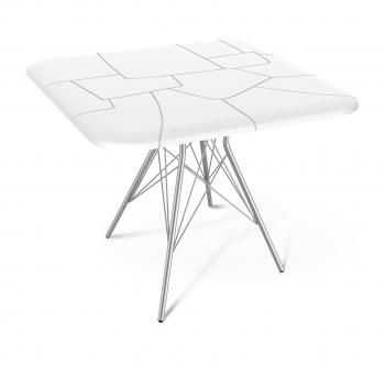 Белый/Хром лак