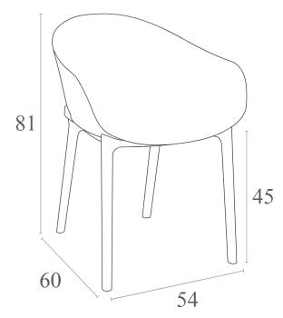 Кресло пластиковое Siesta Sky