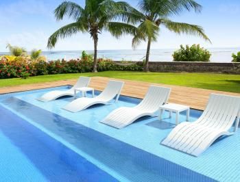 Шезлонг-лежак пластиковый ReeHouse Slim