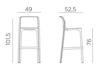 Стул барный ReeHouse Net пластиковый