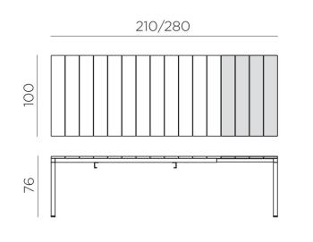 Стол пластиковый раздвижной ReeHouse Rio 210 Extensibile
