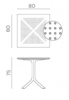 Стол пластиковый обеденный ReeHouse Nardi Clip